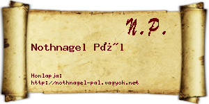 Nothnagel Pál névjegykártya
